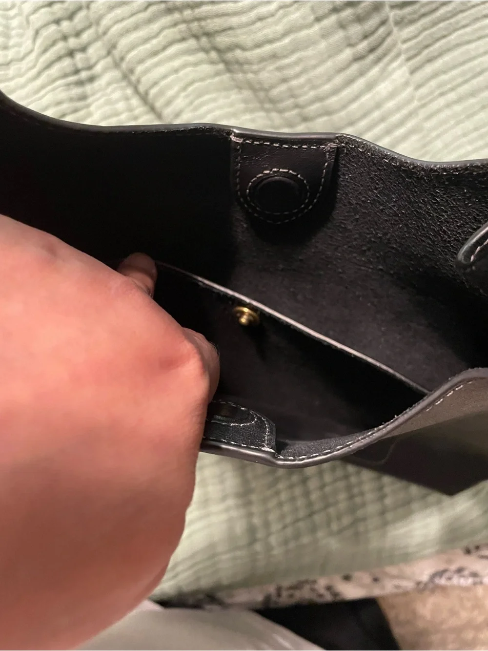 Coach Brooklyn 28 Black Leather Shoulder Bag - Picture 4 of 5